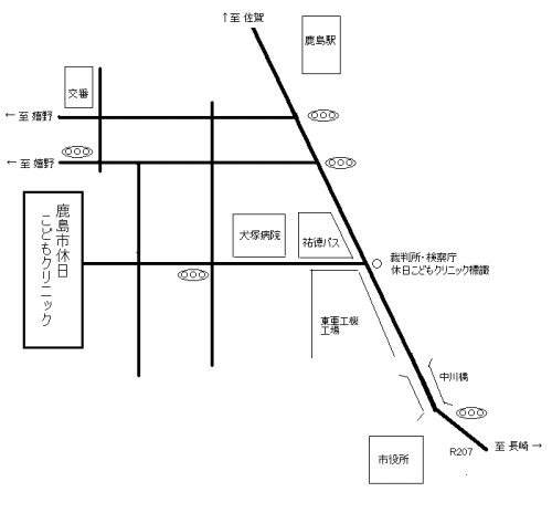 鹿島市休日こどもクリニック地図画像