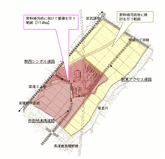 温泉駅周辺整備基本計画図