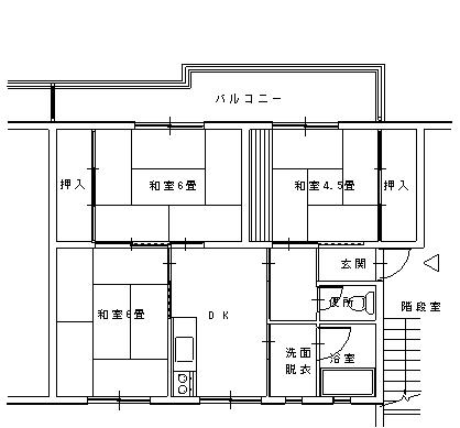 下川原住宅間取り図